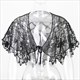 920S Shawl Wraps See-Through Mesh Sequin Beaded Evening Cape Bridal Sheer Shawl Cover Up Dress Accessory Bolero Flapper Party