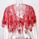 920S Shawl Wraps See-Through Mesh Sequin Beaded Evening Cape Bridal Sheer Shawl Cover Up Dress Accessory Bolero Flapper Party