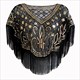 Vintage Bolero Flapper Evening Wrap With Beaded Sequin