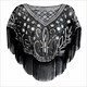 Vintage Bolero Flapper Evening Wrap With Beaded Sequin
