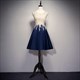 Beauty-Emily O Neck Sleeveless Evening Dresses Long Luxury Party Dress Formal Gowns Vestidos De Noche Lace Appliques Beads Satin