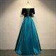 Elegant Off-Shoulder Long Formal Dress With Short Sleeves