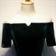 Elegant Off-Shoulder Long Formal Dress With Short Sleeves