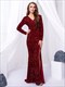 Floor-Length Mermaid Party Dress With Long Sleeves And Sequins