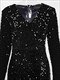 Floor-Length Mermaid Party Dress With Long Sleeves And Sequins