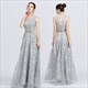 Evening Dress Formal Gown Plus Size Robe De Soiree Champagne Elegant Banquet Sleeveless Floor-Length Long Party Lace