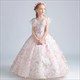 Elegant Evening Long Dress For Little Girls – V-Neck Flower Girl Gown