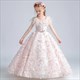 Elegant Evening Long Dress For Little Girls – V-Neck Flower Girl Gown