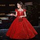 Little Girls Sparkle Sequin Dress Gown Girls Beauty Game Dresses Pearls Kids Evening Cocktail Puffy Dress Formal Party Banquet