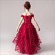 Girl Dresses Formal Prom Flower Girls Dresses Chikdren Tutu For Very Elegant Party Princess Christmas Off Shoulder High-Low Kids