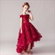 Girl Dresses Formal Prom Flower Girls Dresses Chikdren Tutu For Very Elegant Party Princess Christmas Off Shoulder High-Low Kids