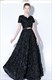 Elegant Pink Lace Floor-Length Formal Dress With Belt