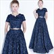 Elegant Pink Lace Floor-Length Formal Dress With Belt