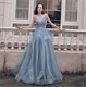 Elegant A-Line Evening Dress With Exquisite Beading And Lace Details