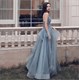 Elegant A-Line Evening Dress With Exquisite Beading And Lace Details