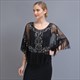 Women's Net Yarn Tassel Hem Shawl Latin Dancing Belly Dance Sequin Cape