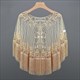 Women's Net Yarn Tassel Hem Shawl Latin Dancing Belly Dance Sequin Cape