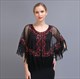 Women's Net Yarn Tassel Hem Shawl Latin Dancing Belly Dance Sequin Cape