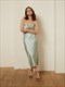 Black Satin Sheath Midi Dress With Split And Spaghetti Straps
