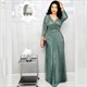 Pleated Hemline Evening Party Dress With Belted Abaya