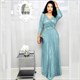Pleated Hemline Evening Party Dress With Belted Abaya