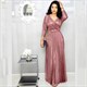 Pleated Hemline Evening Party Dress With Belted Abaya