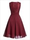Swing Dresses Robe Female A Line Dress Elegant For Women Sleeveless Party Lace And Chiffon Peplum High Waist Purple