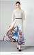 Fashion Design Organ Pleated Print Dress Floral Print Loose Long Maxi Dress O-Neck Short Sleeve Summer For Women