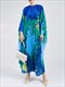 Anlan Miyake Pleated Dress Designer Printed Round Neck Batwing Sleeves High End Holiday Dresses New 6Kl27 For Women Summer