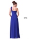 One-Shoulder-Chiffon-Brautjungfer-Kleid für echte Hochzeiten