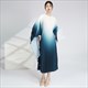 Lanmrem Batwing Pleated Dress Loose Maxi Dresses Female Luxury Festival Clothing New 2Ya982 For Women Gradient Spring