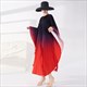 Lanmrem Batwing Pleated Dress Loose Maxi Dresses Female Luxury Festival Clothing New 2Ya982 For Women Gradient Spring