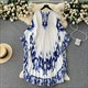 Elegant O-Neck Batwing Sleeve Dress A-Line Casual Belt Fashion Dress Women Fashion Summer Spring Vestidos Print Vintage