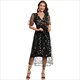 Mesh Tank Dress Two Piece Set Black Embroidery 5Pcser Tunic Beach Outfits For Women