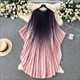 Elegant O-Neck Batwing Sleeve Dress A-Line Casual Belt Fashion Dress Women Fashion Summer Spring Vestidos Print Vintage