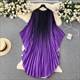 Elegant O-Neck Batwing Sleeve Dress A-Line Casual Belt Fashion Dress Women Fashion Summer Spring Vestidos Print Vintage