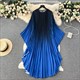 Elegant O-Neck Batwing Sleeve Dress A-Line Casual Belt Fashion Dress Women Fashion Summer Spring Vestidos Print Vintage