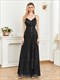 Elegant V-Neck Suspenders Evening Dress With Sequins