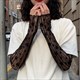 New Long Lace Hollow-Out Fingerless Gloves Lace Thin Cycling Gloves Sun Protection Sleeves Mesh