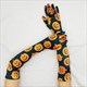 Samt Opernhandschuhe Volle Finger Lang Damen Gold Leopardenmuster