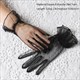 Damen Ellenbogenlange Punk Handschuhe Elastische Fingerlose Handschuhe Touchscreen Fäustlinge Cutout Kreuz Mesh Handschuhe Cosplay Party Kostüme