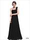 Chiffon-One-Shoulder-Brautjungfer-Kleid lang