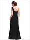 Chiffon-One-Shoulder-Brautjungfer-Kleid lang