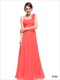 Chiffon-One-Shoulder-Brautjungfer-Kleid lang
