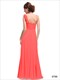 Chiffon-One-Shoulder-Brautjungfer-Kleid lang