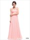 Chiffon-One-Shoulder-Brautjungfer-Kleid lang