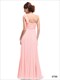 Chiffon-One-Shoulder-Brautjungfer-Kleid lang