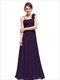 Chiffon-One-Shoulder-Brautjungfer-Kleid lang