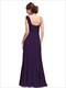 Chiffon-One-Shoulder-Brautjungfer-Kleid lang