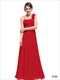 Chiffon-One-Shoulder-Brautjungfer-Kleid lang